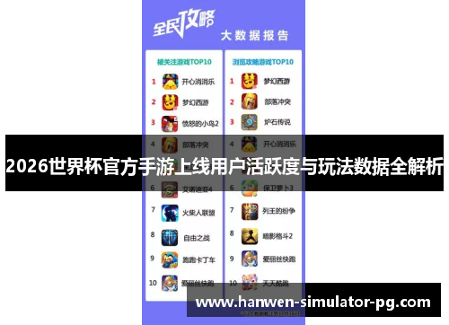 2026世界杯官方手游上线用户活跃度与玩法数据全解析